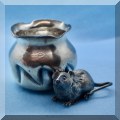 S14. Derby Silver Co. silverplate mouse touuthpick holder. 